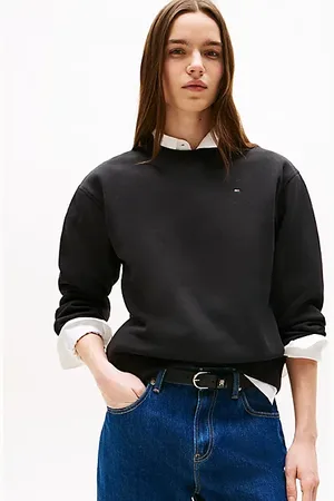 Tommy Hilfiger Sweatshirt met ronde hals en geborduurde vlag