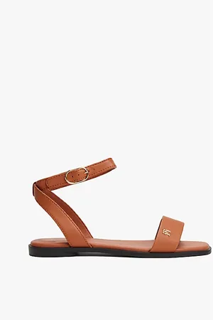 Tommy Hilfiger Leren sandaal met metalen TH-monogram