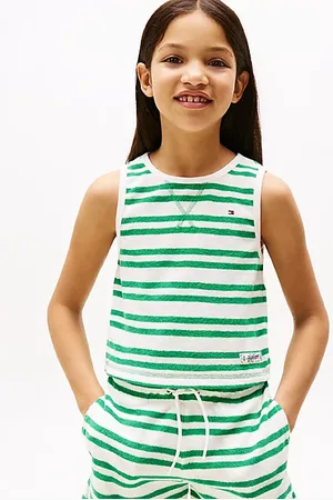 Tommy Hilfiger Gestreepte skinny fit tanktop van badstof
