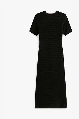 Tommy Hilfiger Gehaakte maxi-jurk met pointelle-patroon