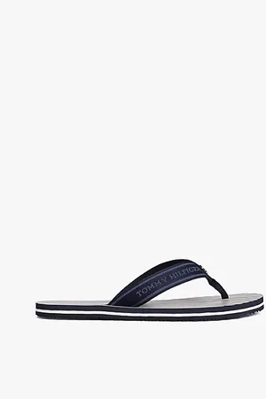 Tommy Hilfiger Teenslipper met streep en webbing logo
