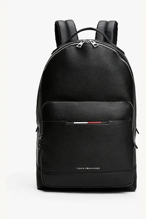 Tommy Hilfiger Gegranuleerde rugzak met metalen logo