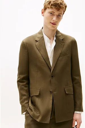 Tommy Hilfiger Single-breasted blazer van puur linnen