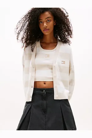 Tommy Hilfiger Relaxed fit vest met strepen en Tommy-badge