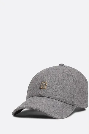 Tommy Hilfiger Baseballpet van wolmix met TH-monogram