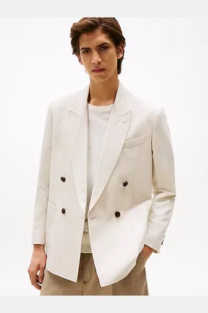 Tommy Hilfiger Double-breasted blazer van linnenmix