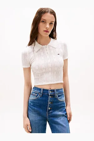 Tommy Hilfiger Slim fit polo met pointelle-details