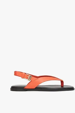 Tommy Hilfiger Leren colour-blocked sandaal met vierkante neus