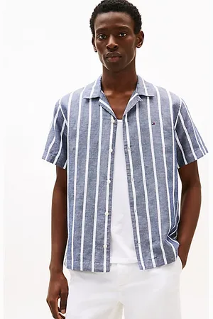 Tommy Hilfiger Gestreept regular overhemd met korte mouwen
