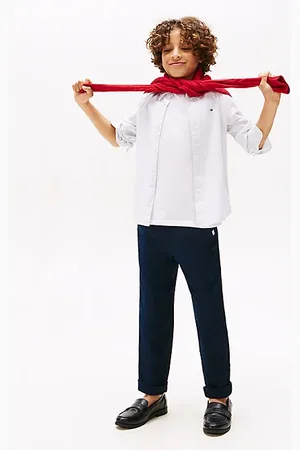 Tommy Hilfiger Linnenmix broek met trekkoord