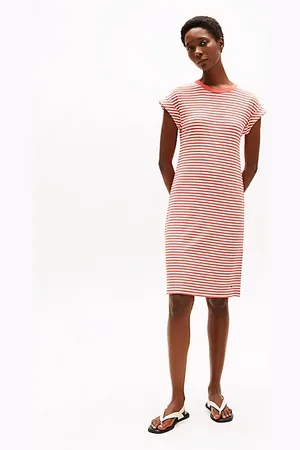Tommy Hilfiger Geribde midi T-shirt-jurk