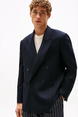 Tommy Hilfiger Getextureerde double-breasted blazer