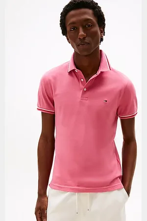 Tommy Hilfiger Slim fit polo met contrasterende strepen