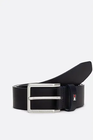 Tommy Hilfiger Leren riem met geëmailleerde vlag