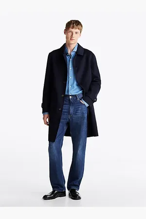 Tommy Hilfiger Smart Casual lange jas van wolmix