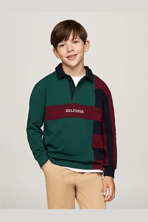 Tommy Hilfiger Regular fit colour-blocked polo met lange mouw