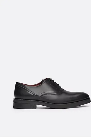 Tommy Hilfiger Leren veterschoen met TH-monogram