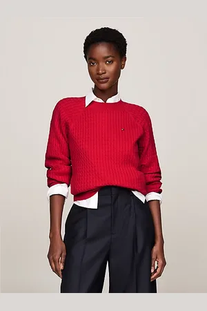 Tommy Hilfiger Relaxed fit gebreide trui met mini-kabels