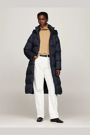 Tommy Hilfiger Waterafstotende lange jas met donsvulling