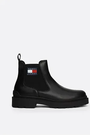 Tommy Hilfiger Leren Chelsea boot met profielzool en logo