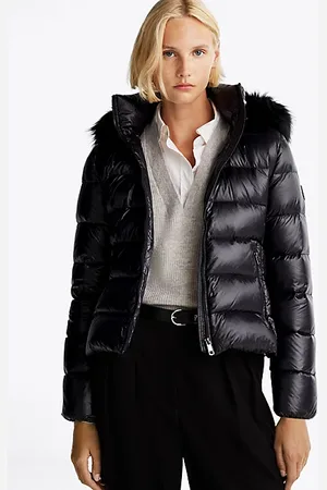 Tommy Hilfiger Donsjack met imitatiebont