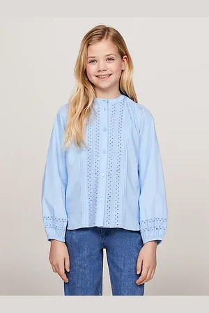 Tommy Hilfiger Relaxed fit blouse met broderie anglaise