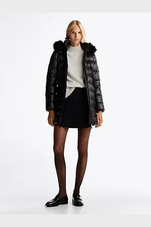 Tommy Hilfiger Glossy donspufferjack met capuchon