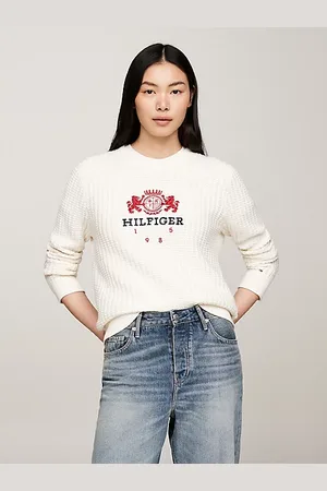 Tommy Hilfiger Trui met wafeltextuur en geborduurd logo