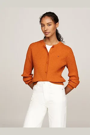 Tommy Hilfiger Kabelgebreid vest met ronde hals