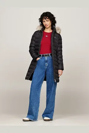 Tommy Hilfiger Donsjas met capuchon met imitatiebont