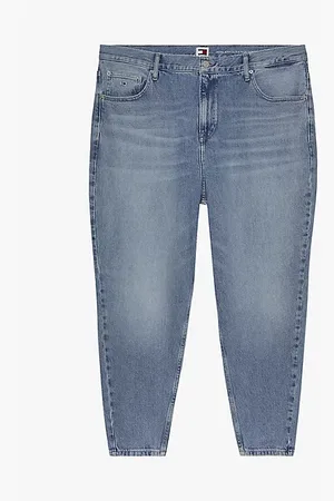 Tommy Hilfiger Curve Mom high rise tapered jeans met fading