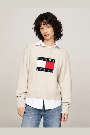 Tommy Hilfiger Relaxed fit trui van gemêleerde wolmix