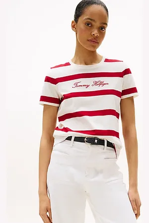 Tommy Hilfiger T-shirt met ronde hals en geborduurd logo