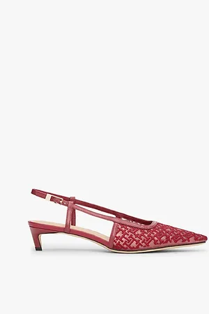 Tommy Hilfiger Mesh slingback met kitten heel en TH-monogram