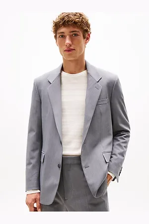 Tommy Hilfiger Single-breasted twill blazer met wol