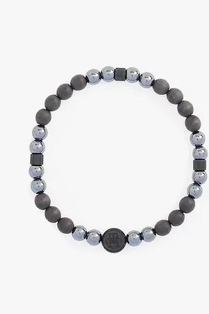 Tommy Hilfiger Armband met TH-monogram en onyx kralen