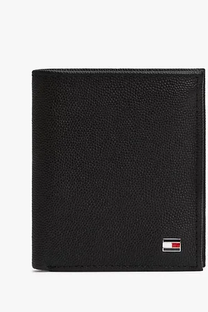 Tommy Hilfiger Leren trifold portemonnee met vlag