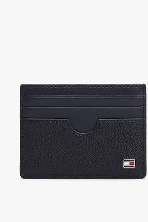 Tommy Hilfiger Leren creditcardhouder met geëmailleerde vlag