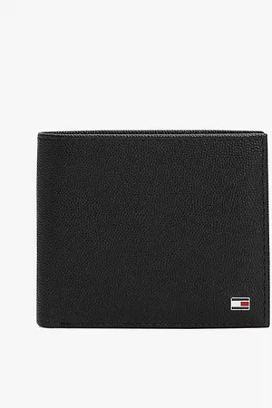 Tommy Hilfiger Leren bifold portemonnee met vlag
