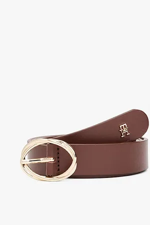 Tommy Hilfiger Chic leren riem met gedraaide gesp