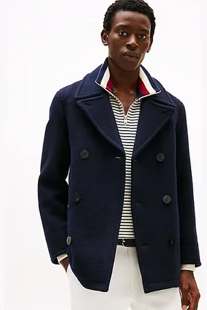 Tommy Hilfiger Double-breasted peacoat van wolmix