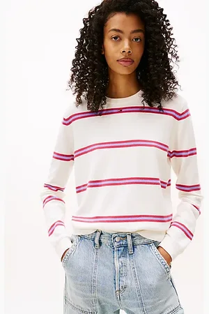 Tommy Hilfiger Trui met ronde hals en geborduurde vlag