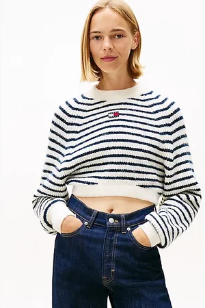 Tommy Hilfiger Boxy fit wolmix trui met Tommy-badge