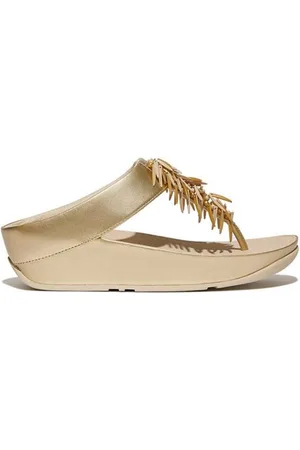 FitFlop Rumba Beaded Metallic Teenslippers