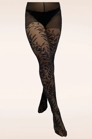 Pamela Mann Curvy superstretch panty met bladpatroon in