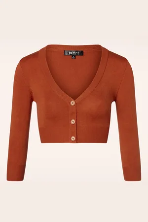 Mak Sweater Shela cropped vest in poederoranje