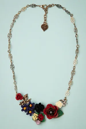 Lovely Cluster Flower ketting in multi