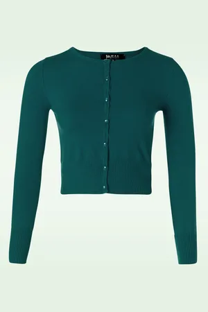 Mak Sweater Nyla cropped vest in pauw blauw