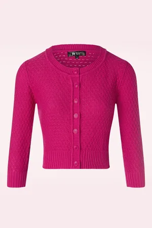 Mak Sweater Jennie vest in magenta