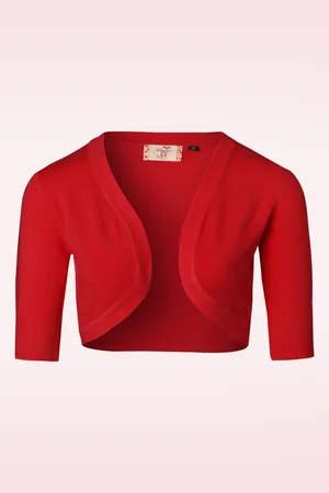 Banned Retro Hudson Bolero in donkerrood